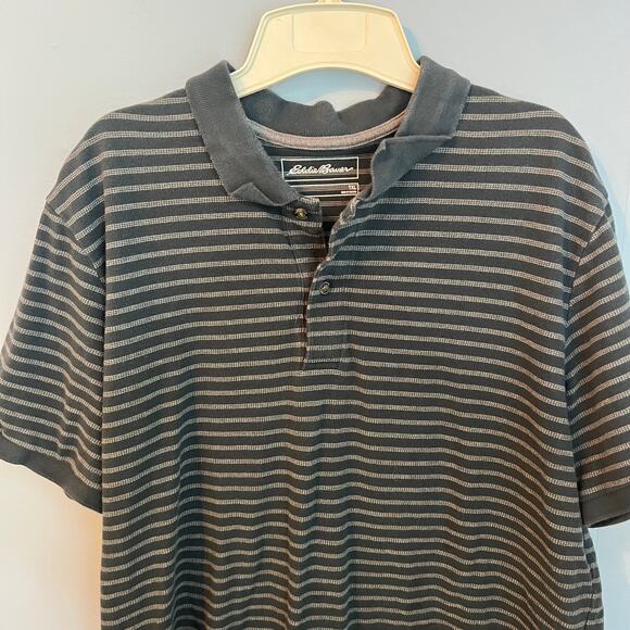 Eddie Bauer Striped Polo Shirt Size TXL - Picture 7 of 11